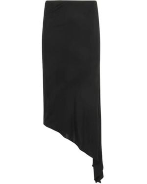 Francesco Murano Asymmetric Midi Skirt - Black
