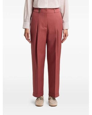 Peserico Pleated Trousers - Red