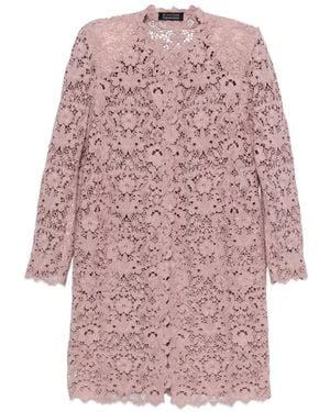 Gianluca Capannolo Manteau Charlotte À Fleurs En Dentelle - Pink