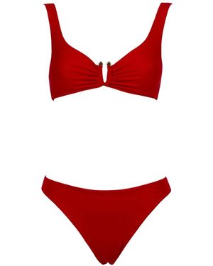 Fisico O-Ring Two-Piece Bikini - Red