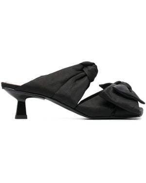 Ganni Bow Xx 60Mm Sandals - Black