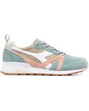 Diadora Panelled Low-Top Trainers - Blue