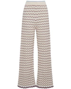 Cara Cara Hunter Zigzag Trousers - White