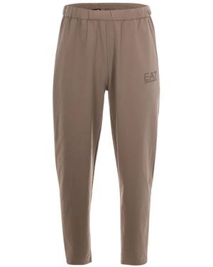 EA7 Logo-Detail Track Trousers - Grey