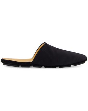 Tom Ford Flat Leather Slippers - Black