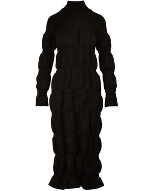 Ioana Ciolacu High-Neck Tiered Dress - Black