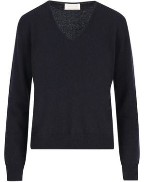Vanisé V-Neck Cashmere Sweater - Blue