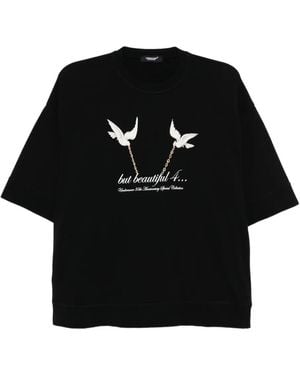 Undercover T-Shirt Mit Grafischem Print - Schwarz