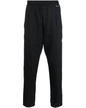 Low Brand Straight-Leg Linen Trousers - Black