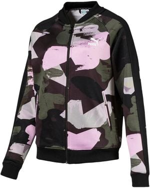 PUMA Camouflage-Print Full-Zip Sweatshirt - Black