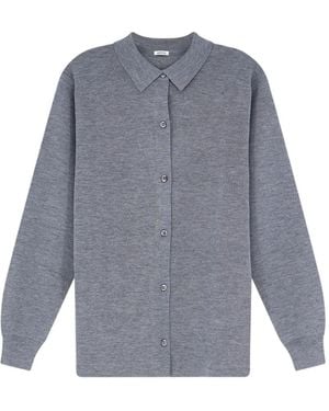 Aspesi Button-Up Collared Cardigan - Gray