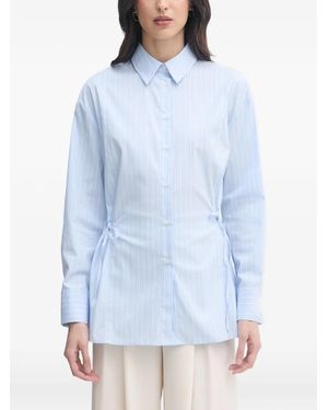 Sisley Striped Drawstring Shirt - Blue