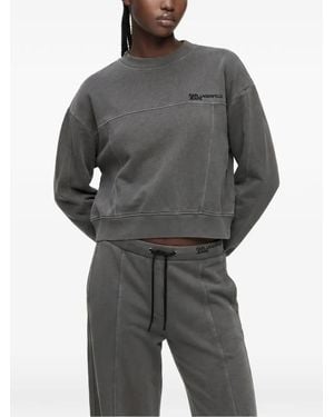 KARL LAGERFELD Boxy Sweater Met Wassing - Grijs