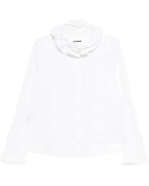 Jil Sander Ruffled Shirt - White