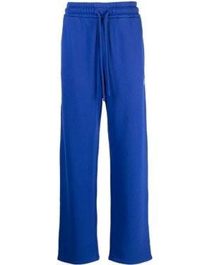 Off-White c/o Virgil Abloh Arrows-Print Cotton Track Trousers - Blue