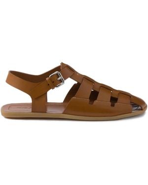 Prada Sandalen Aus Leder - Braun