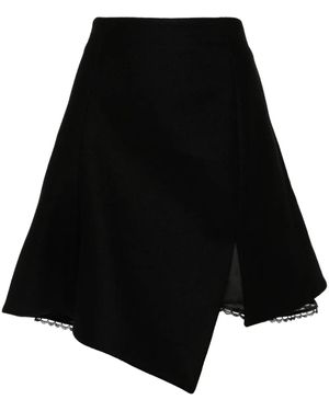 Sacai アシンメトリー スカート - ブラック