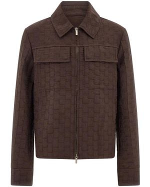 Ferragamo モノグラム ジャケット - ブラウン