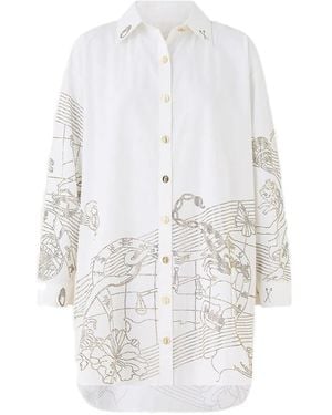 CAMILLA Side Buttons Tunic - White