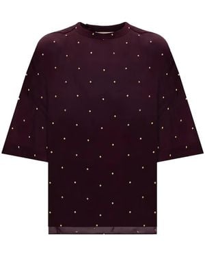 Twinset Studded Short-Sleeve T-Shirt - Red