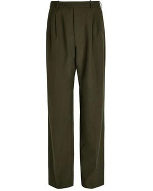 Ronny Kobo Pleated Tailored Trousers - Green