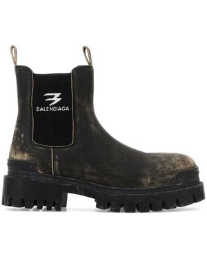 Balenciaga Slate leather chelsea ankle boots - Schwarz