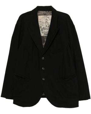 Ziggy Chen Single-Breasted Blazer - Black