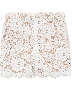 MICHAEL Michael Kors Floral Lace Mini Skirt - White