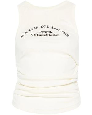 Achilles Ion Gabriel Ruched Tank Top - Natural