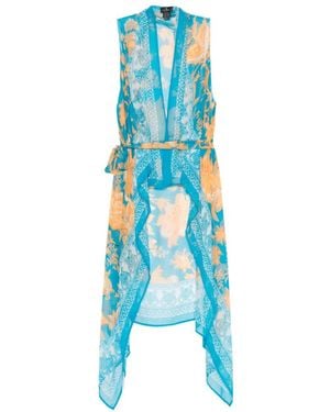 Etro Floral Belted Blouse - Blau