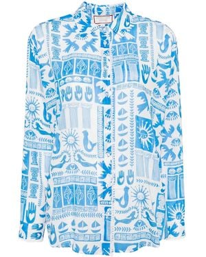Johnny Was Acantha Hemd - Blau