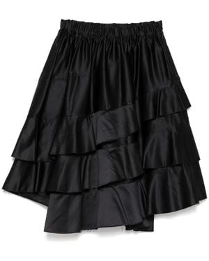 COMME DES GARÇON BLACK カットオフエッジ スカート - ブラック