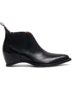 Maison Margiela Botas chelsea con puntera en punta - Negro