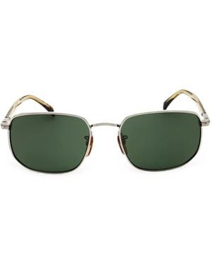 David Beckham Rectangle-Frame Sunglasses - Green