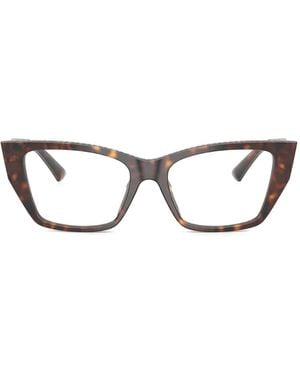 Jimmy Choo Tortoiseshell Geometric Glasses - Brown