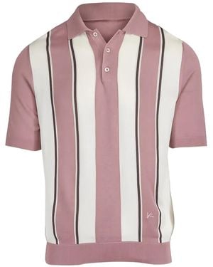 Isaia Polo A Rayas - Rosa