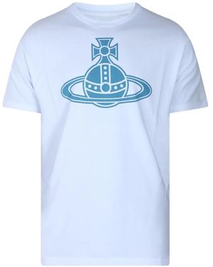 Vivienne Westwood Orb-Embellished Cotton T-Shirt - Blue