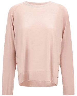 Herno Raglan-Sleeve Press-Stud Sweater - Pink