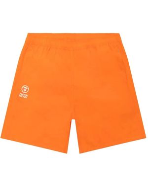Aape By A Bathing Ape Logo-Print Drawstring Shorts - Orange