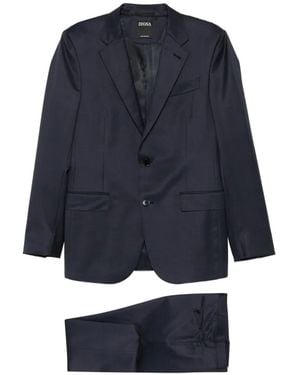 ZEGNA Single-Breasted Wool Suit - Blue