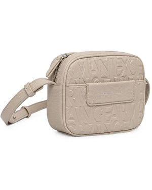 ARMANI EXCHANGE Logo-Embossed Cross Body Bag - White