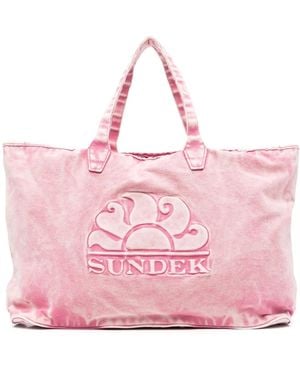 Sundek Denim Tote Bag - Pink