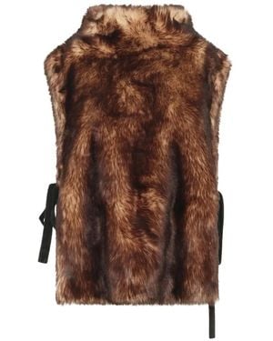 Unreal Fur Highlander Faux-Fur Vest - Brown