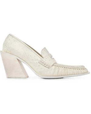 CAMPERLAB Escandalo Loafer Mit Straußeneffekt - Weiß
