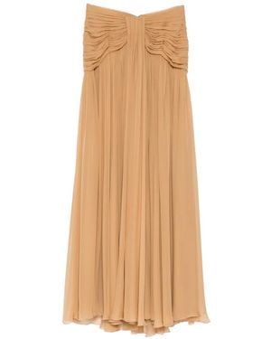 Zuhair Murad Draped Slit Skirt - Natural