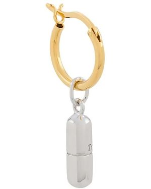 True Rocks Pill Hoop Earring - White
