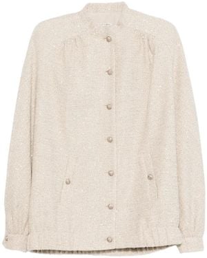 Alessandra Rich Veste À Boutons Décoratifs - White