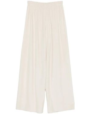 Dusan Elasticated-Waist Wide-Leg Pants - White