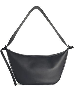Jil Sander Schultertasche mit Knotendetail - Schwarz