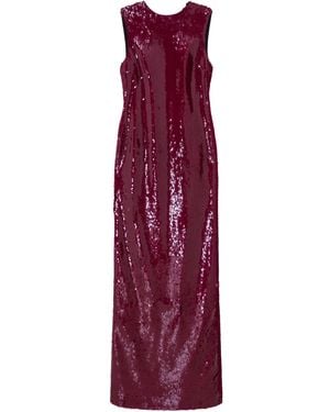 16Arlington Sequin-Embellished Sleeveless Gown - Red